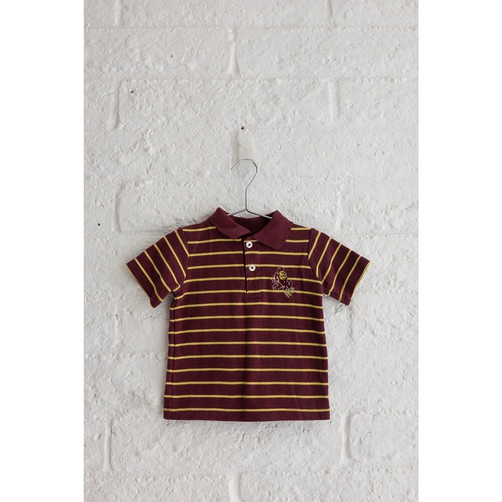 ASU Kids Sun Devil Embroidered Polo Size 12 Months - Sara Lynn Togs